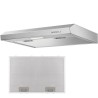 Hotte Aspirante LED 60cm Classe A Inox Bomann DU7613-Inox