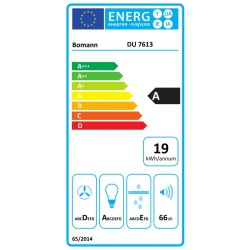 Hotte Aspirante LED 60cm Classe A Inox Bomann DU7613-Inox