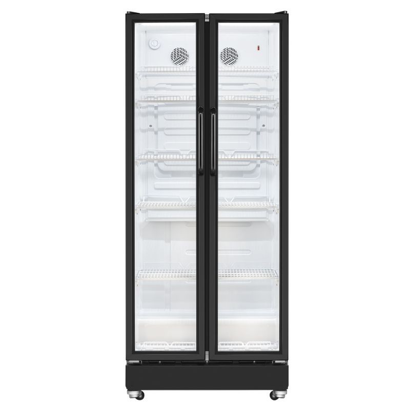 Réfrigérateur à Boissons vitré 2 Grandes Portes 545L Classe D Noir Bomann KSG7294-Noir