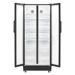 Réfrigérateur à Boissons vitré 2 Grandes Portes 545L Classe D Noir Bomann KSG7294-Noir