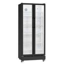 Réfrigérateur à Boissons vitré 2 Grandes Portes 545L Classe D Noir Bomann KSG7294-Noir
